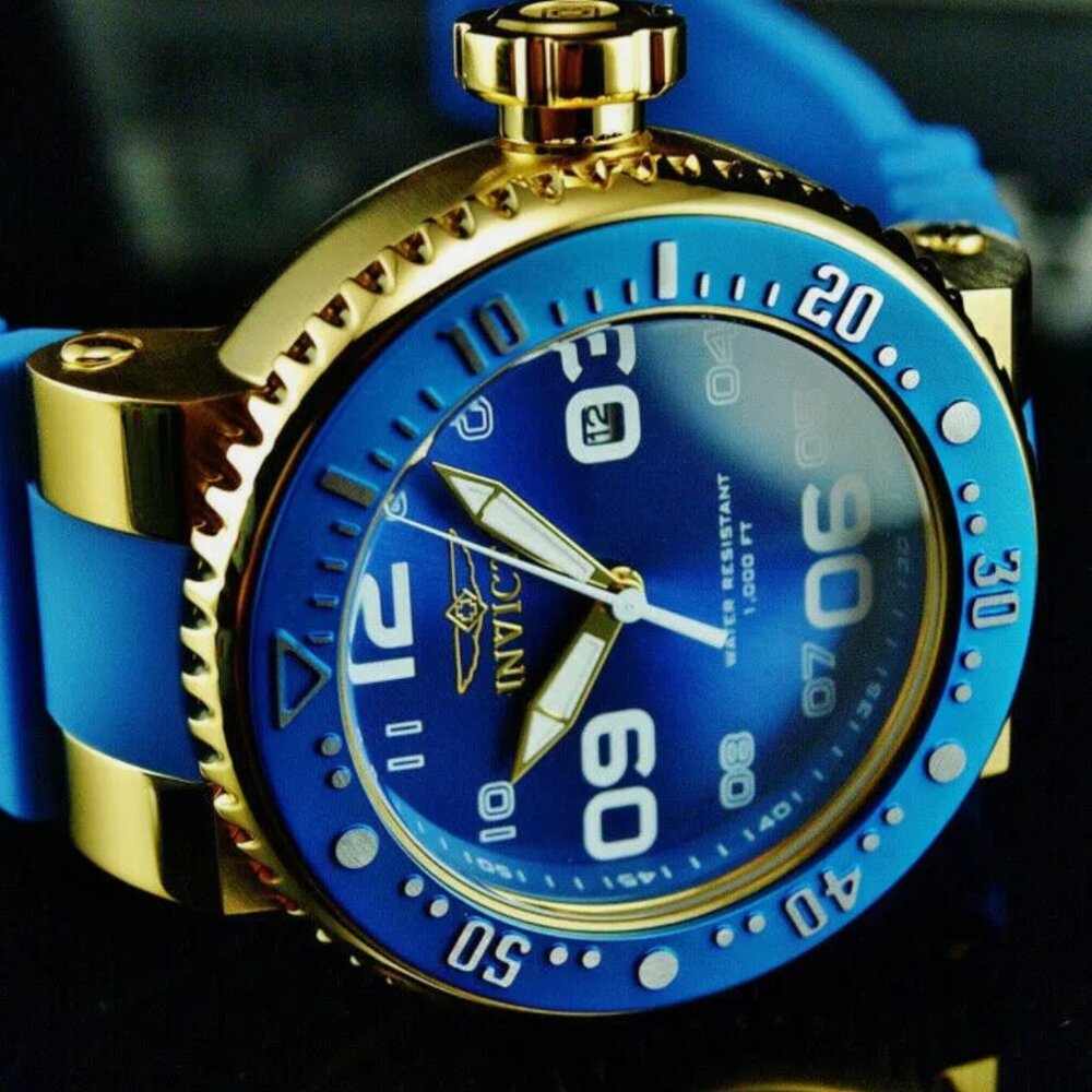 52mm Grand Pro Diver 18kt Gold Tone Men's Watch